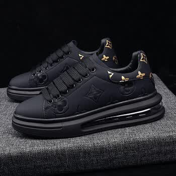 男厚底内增高气垫运动鞋白色板鞋男 黑色【平跟】 41【图片 价格 品牌