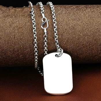 陌阡雪加厚款军牌项链男款女个性定制刻字照片吊坠520情人节礼物加厚