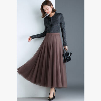 百搭显瘦遮胯长裙仙女a字大摆裙浅咖绯色1尺82尺6腰围穿裙长90厘米