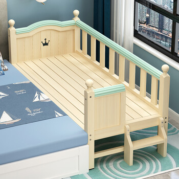 加宽拼接床床带护栏小床婴儿单人床公主床边床拼接大床1806040三面