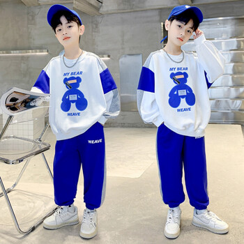 装长袖卫衣裤子两件套春秋装中大童4-16岁 白色 110【图片 价格 品牌