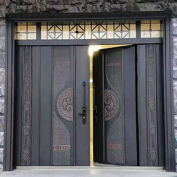 妙普乐自建房入户门 锌合金别墅大门双开门农村自建房住宅进户门铸铝