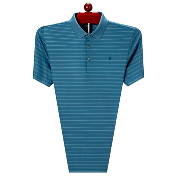 梦特娇montagut轻奢高档高端商务中年夏装翻领真丝短袖t恤男桑蚕丝