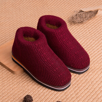 京树毛线拖鞋手工编织成品棉鞋针织鞋毛线鞋男女冬季加绒加厚勾线鞋