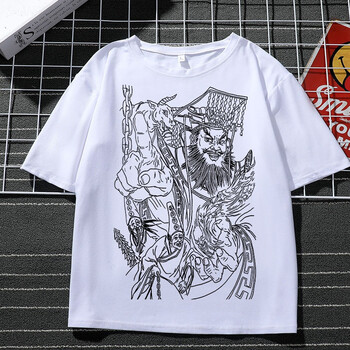 小伙衣服社会纹身图案学生夏季短袖t恤男韩版潮流t半袖h1 阎王点名 xl