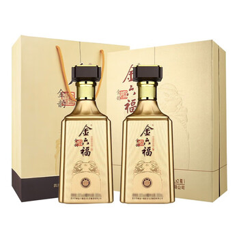 中国福酒 粮食酒礼盒装商务送礼婚宴喜宴用酒 金六福 窖藏级500ml*2瓶