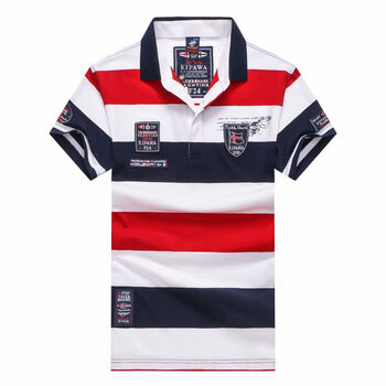 fvip旗舰保罗鲨鱼男装鲨鱼高档青年男装条纹短袖男士大码休闲圆领polo