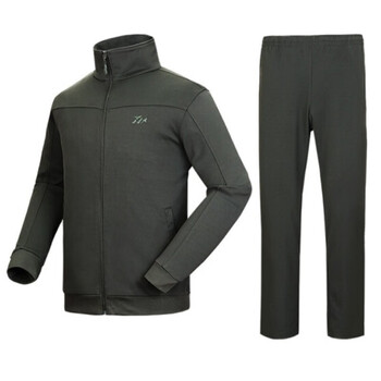 新式春季长袖体能服上衣套装春秋作训服意設加大体能服 灰绿色 165/84