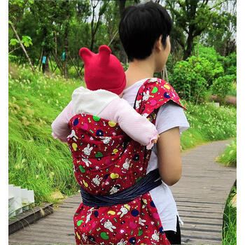 墨尚佳传统背带老式四川贵州云南背巾四季后背婴儿灯芯绒款前抱带娃