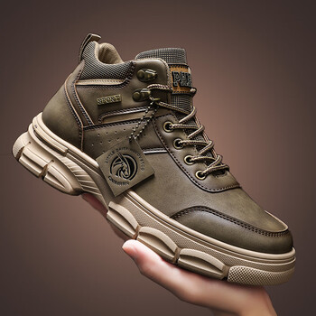 狄酷森涌哥955高帮马丁靴英伦风工装鞋机车鞋百搭休闲鞋潮鞋户外卡其