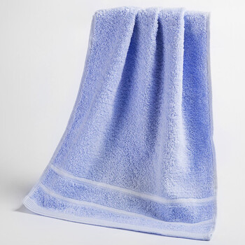 洁丽雅纯棉a类毛巾洗脸洗澡家用成人男女全棉柔软吸水情侣款蓝色