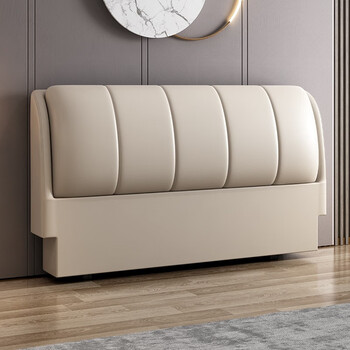 尚美雅皮床头科技皮易清洗高回弹不塌陷实木框架软包靠背双人单买床头