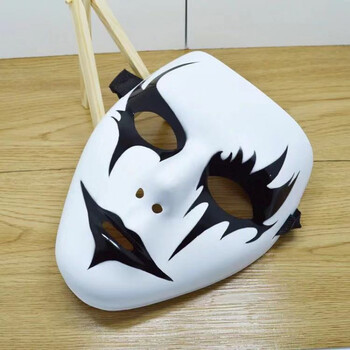 定制微笑面具小丑笑脸面具男漆黑的cos动漫派对表演化妆道具火影蛭字