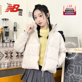 NEW BALANCE女装羽绒服 2023冬季新款防风保暖运动服户外潮流时尚休闲外套 NPD4E152-LBE M