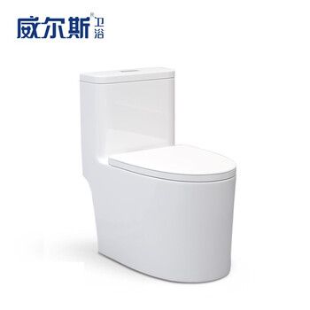 威尔斯卫浴节水坐便器家用喷射漩虹吸马桶加厚缓降盖板卫生间防臭抽水