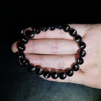 古埃及天燃金运石手链 金猫眼十字眼效应水晶饰品能量石手串强聚财