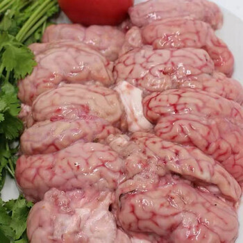 羊脑子新鲜真活羊现杀火锅食材冷冻山羊脑 斓维品 新鲜羊脑一斤