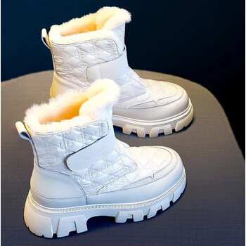 caihongkun厚底雪地靴女2022年新款女鞋秋冬款冬季冬鞋防水棉鞋加绒