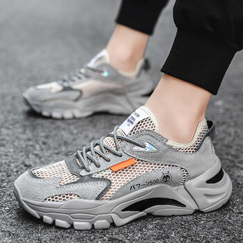 透气薄款单层网眼网面夏季休闲鞋男夏天男士潮流百搭网状网鞋潮鞋甄萌