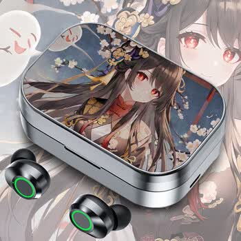 影月流原神蓝牙耳机胡桃联名周边可莉联动无线雷电将军定制动漫二次元