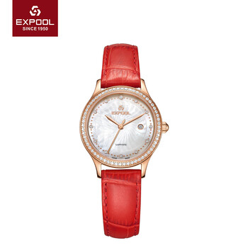优保路(expool)瑞士expool 优保路菲比系列进口牛皮带钻石英女士腕表