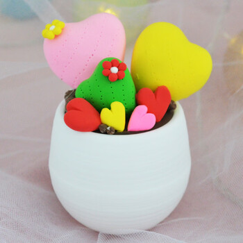 萨默斯超轻黏土盆栽植物花朵彩泥儿童手工材料盆栽黏土橡皮泥幼儿园子