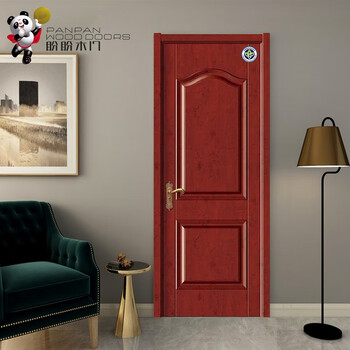 盼盼(pan pan)木门卧室门室内门隔音家用木门定制ppy-a001 红檀木
