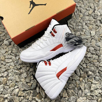 新品air2熊猫乔12黑白熊猫男子高帮实战耐磨缓震篮球鞋男aj12白红45