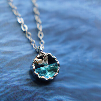 馥奈(fooner)鲸落海洋项链女仙气感鲸鱼美人鱼尾巴锁骨七夕情人节礼物