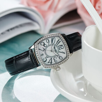 follie芙丽芙丽腕表女士欧美表皮带轻奢气质小众玫瑰金镶钻石英手表女