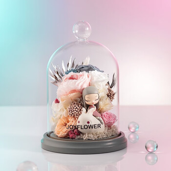 JoyFlower白夜童话永生花礼盒玫瑰花情人节生日礼物送结婚纪念日女朋友闺蜜