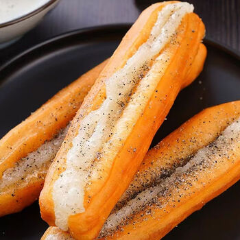 屿毅油条糍粑 糍粑油条糯米糍粑速冻油炸麻糍油条半成品早餐 35克油条