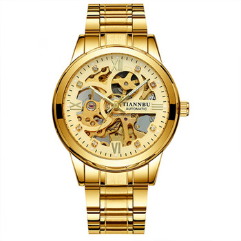 瑞尼世家手表 王爵机械手表男士全自动机械表男表镂空时尚潮流夜光