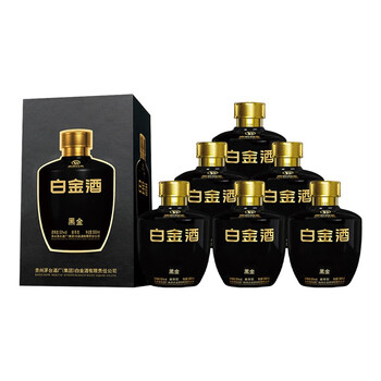 贵州茅台集团 贵州白金 53度酱香型白酒白金酒(黑金) 500ml*6瓶 整箱