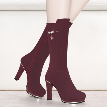 女士休闲鞋>梵侈赫尔>梵侈赫尔轻奢品牌长筒靴子女2020新款冬季不过膝