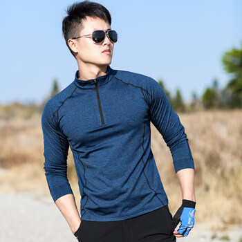 豹迹baojee长袖t恤男透气耐磨舒适打底衫加绒保暖户外运动徒步登山速