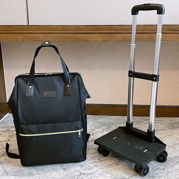 爱华士 拉杆包短途旅行包大容量轻便双肩万向带轮拉杆背包折叠登机行