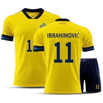 葵螂鳕滕讯体育同款瑞典队球衣20-21欧洲杯足球服套装运动比赛训练