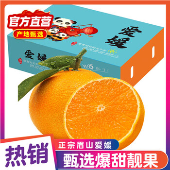 X-PLUS四川爱媛38号果冻橙 柑橘橘子 水果年货礼盒整箱 5斤优级果（13-16粒）净重4.5斤