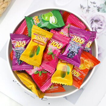 茗仟mingqian100分软糖lot100马来西亚水果软糖进口果汁软糖一百份