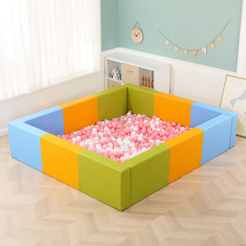 桃李年华波波球围栏幼儿园海洋球池软包防撞儿童室内安全加厚游戏围栏