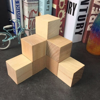 支季正方体18cm拼搭积木块立方体幼儿园数学教具木块几何正方形方块