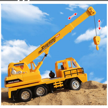 遥控车 玩具超大号无线遥控吊车玩具吊机男孩可充电动儿童工程车模