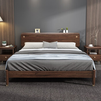 华文世家 实木床 新中式实木框架床双人床现代简约轻奢主卧室家具大床