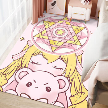 床边毯可爱少女房间满铺垫子家用客厅公主房可睡可坐地毯 魔法女孩 60