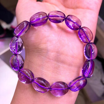 汇多缘巴西 天然紫水晶随行单圈手链男女手串款式别致 佩戴美美情人