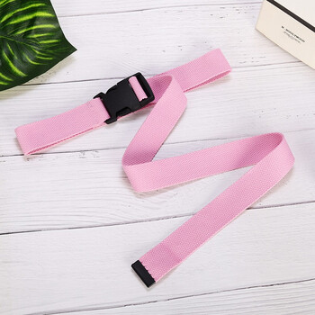 卡扣学生青年休闲裤带军训皮带男户外简约战术腰带粉红色长约120cm