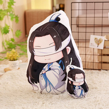 定制魔道祖师周边抱枕人形魏无羡蓝忘机薛公仔娃娃二次元毛绒抱枕挂件
