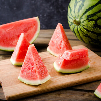 时染(shiran) 密云本地麒麟西瓜 无籽西瓜 新鲜水果一个约6-7kg