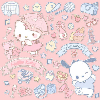 精品hellokitty行李箱贴纸kt猫电脑旅行箱登机箱拉杆箱